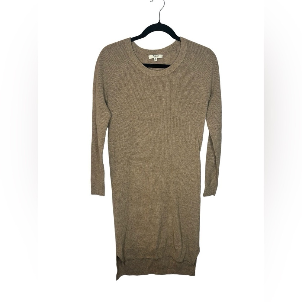 Madewell Long Sleeve Tan Wool Blend Sweater Dress Size XS